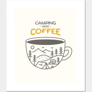 Camping and Coffee Posters and Art